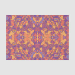 Stammesmosaik Lila Orange Gelb Bohemian Seidenpapier