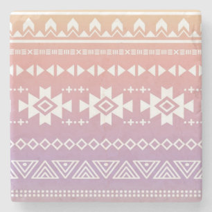 Stammesmuster mit Azteken-Ombre-Effekt Steinuntersetzer