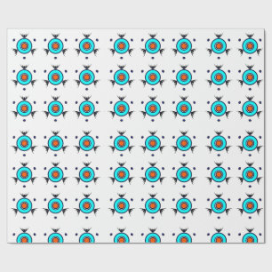 Stammesmuster Türkis Geschenkpapier