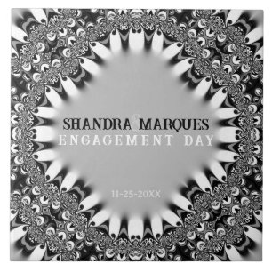 Stammessatin + Silberne Verlobung - Geschenk behal Fliese