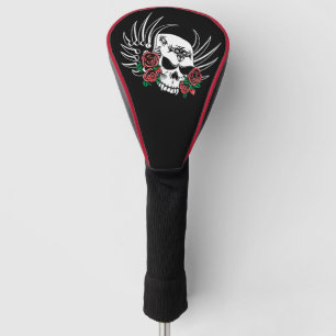 Stammesschädel und Rose Golf Headcover