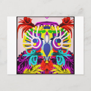 Stammesschale mit vielen Farben Postkarte