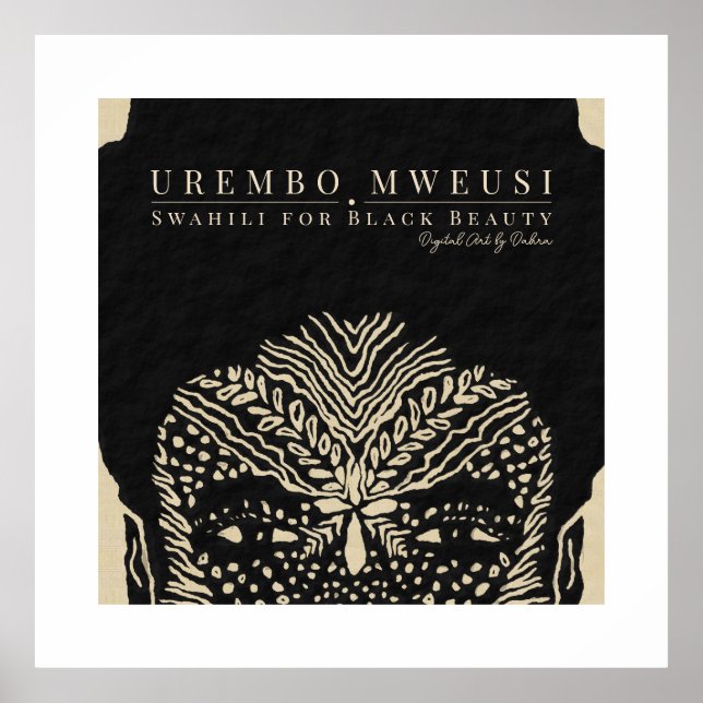 Stammesschwarze Frau Poster (Vorne)