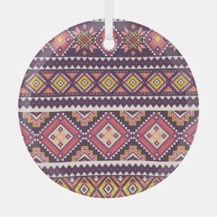 Stammesstreifen, geometrisches nahtloses Muster. Ornament Aus Glas