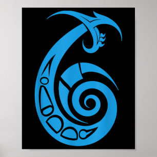 Stammest Fischhaken-Shirt - Stammesfischen - Makau Poster