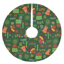 Stammesurlaub in Afrika Polyester Weihnachtsbaumdecke