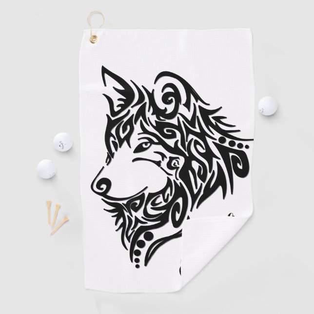 Stammeswolf Golfhandtuch (Insitu)