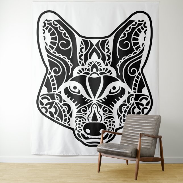 Stammeswolf Wandteppich (Beispiel)