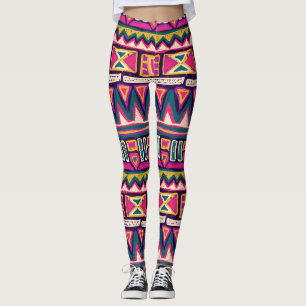 Stammeszeichnungen: handgezeichnet Aztec-Muster. Leggings