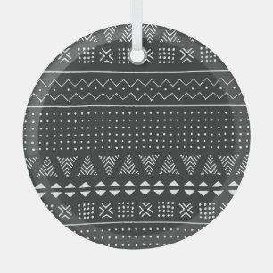 Stammeszugehörigkeit: Schwarz-weißes Muster. Ornament Aus Glas