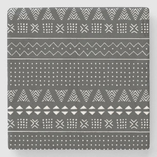 Stammeszugehörigkeit: Schwarz-weißes Muster. Steinuntersetzer