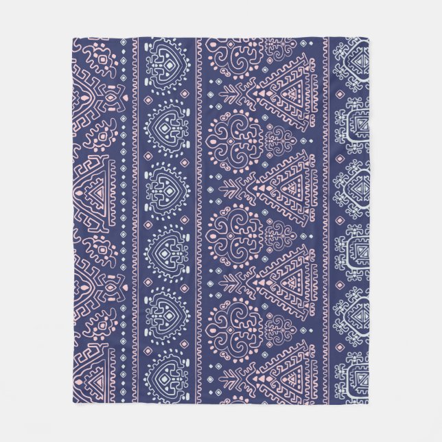 Stammexikanisches, ethnisch nahtloses Muster. Fleecedecke (Vorderseite)