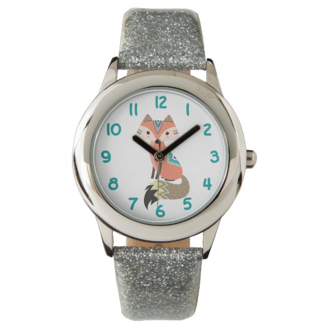 Stammfuchs Aquamarine Anzahl Kinder Armbanduhr (Vorderseite)