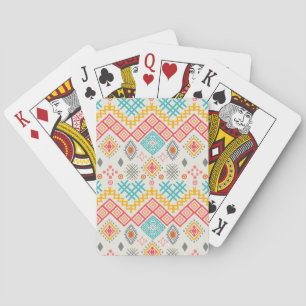 Stammkunst: boho geometrischer Druck. Spielkarten