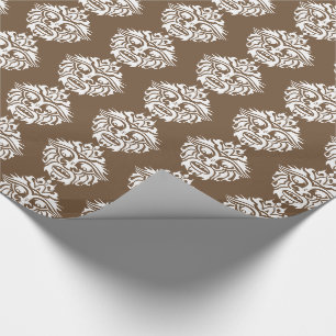 Stammmaske - Braunes glänzendes Papier, 30" x 6 Geschenkpapier