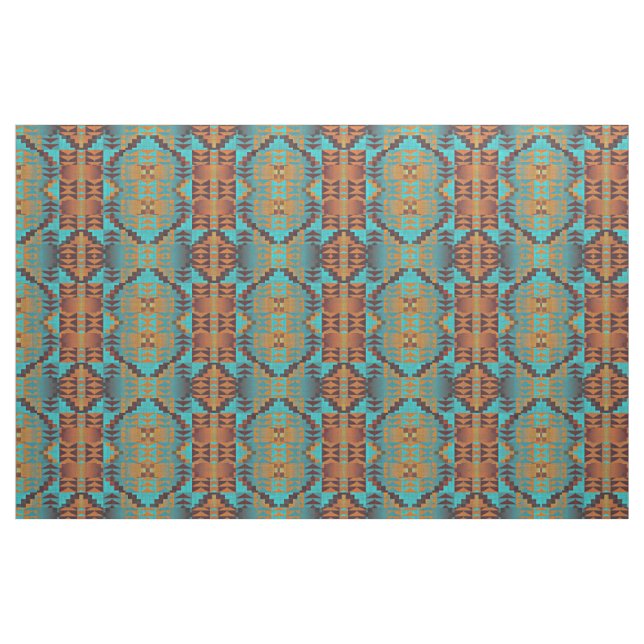 Stammmuster eines ethnischen Amerikanischen Ureinw Stoff (Fat Quarter (45,7 x 55,9 cm))