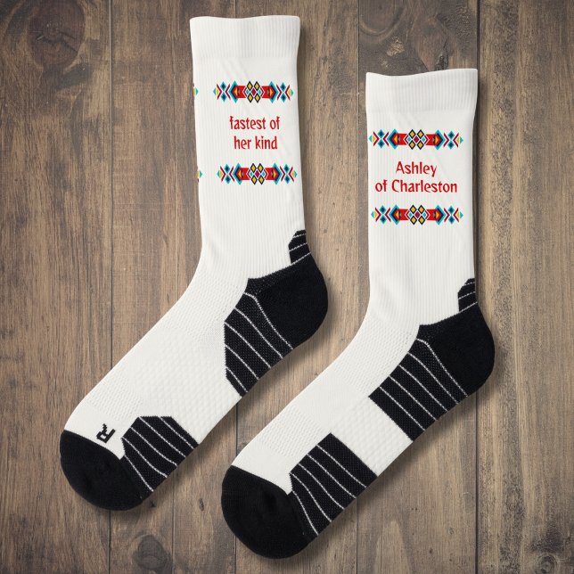 Stammrahmen für Ihren Namen auf Weiß Socken (Von Creator hochgeladen)