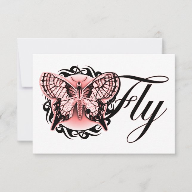 Stammschmetterling: FLY Einladung (Vorderseite)