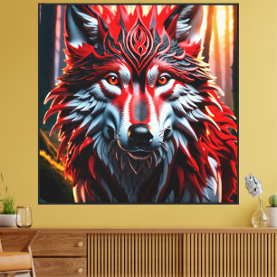 Stammwolf Leinwanddruck