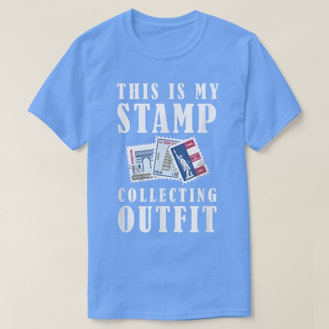 Stamp Collecting Funny Collector Philatelist Posta T-Shirt (Design vorne)