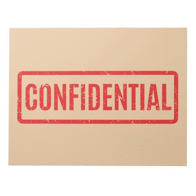 Stamps Confidential Notepad Notizblock (Vorderseite)