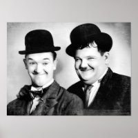 Stan Laurel und Oliver Hardy SW Vintage D1