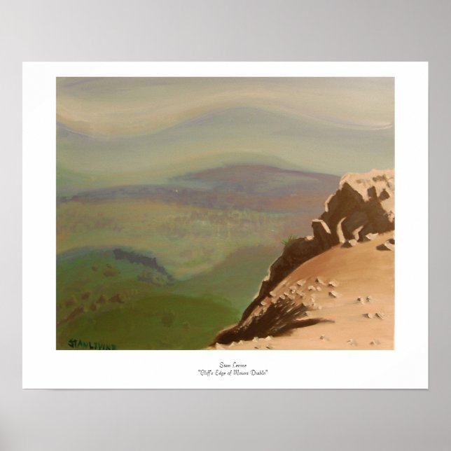 Stan Levine's Cliff's Edge of Mt. Diablo Print Poster (Vorne)