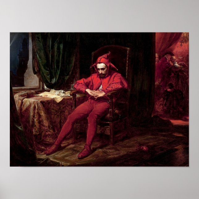 Stanczyk Gemälde des polnischen Künstlers Jan Mate Poster (Vorne)