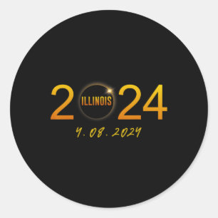 Stand: 08 April Illinois Total Solar Eclipse 202 Runder Aufkleber