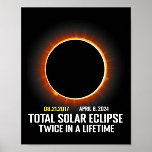 Stand 2024 Gesamt Solar Eclipse Männer Frauen Boy  Poster