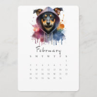 Stand-Alone Kalender Hunde Splash Art