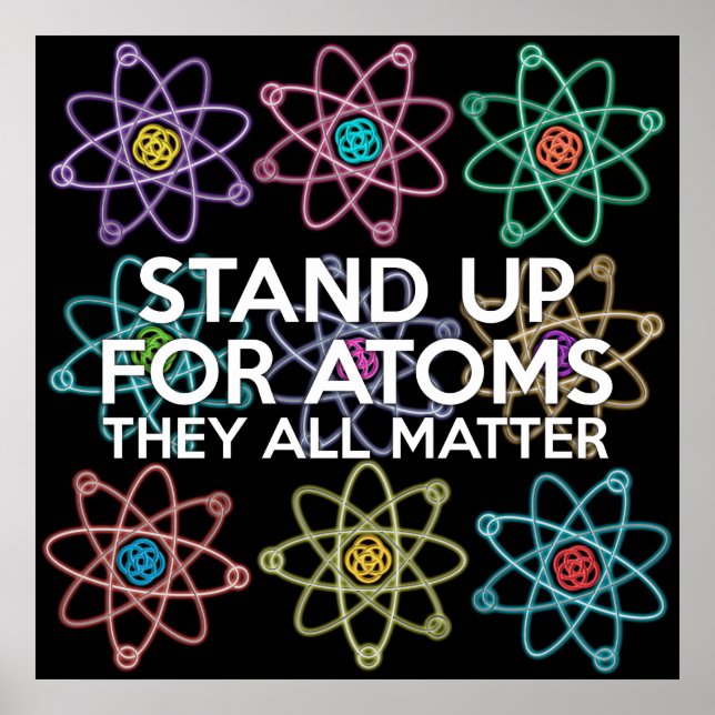STAND AUF FÜR ATOMScience Joke Poster (Vorne)