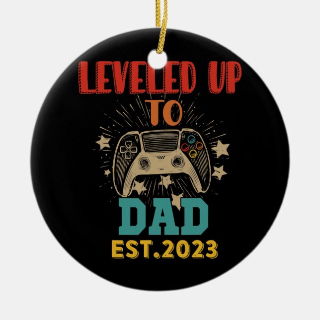 Stand bis zum Vater Est 2023 Funny Gamer erwartet Keramik Ornament (Vorne)