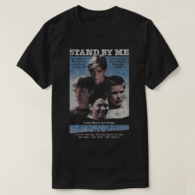 Stand by Me DISTRESSEED 80er cult classic 3 T-Shirt (Design vorne)