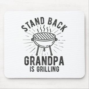 Stand Byck Grandpa Grillt Grillen Lover Vathers D Mousepad