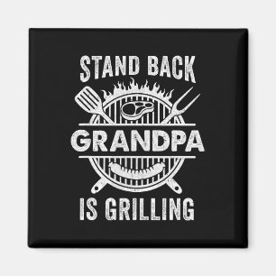 Stand Ck Opa Grillt Funny Grillen Vathday Magnet