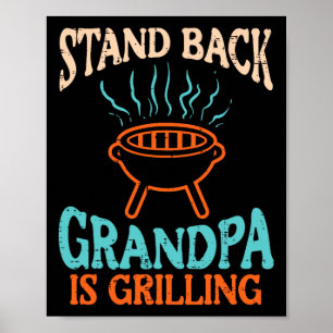 Stand Ck Opa Grillt Grillen Rbecue Grandfade Poster