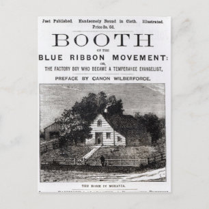 Stand der Blue Ribbon Movement, 1883 Postkarte