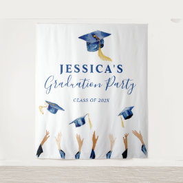 Stand des Fotos für den Abschluss Wandteppich