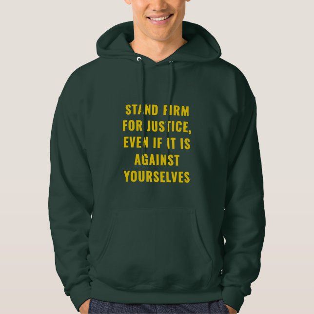 Stand Firm for Justice Hoodie | Pro-Palästina (Vorderseite)