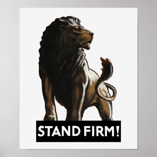 Stand Firm Lion Poster (Vorne)