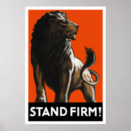 Stand Firm Lion — WW2-Propaganda Poster