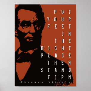 Stand Firm Motivierend Quote Abraham Lincoln Poster