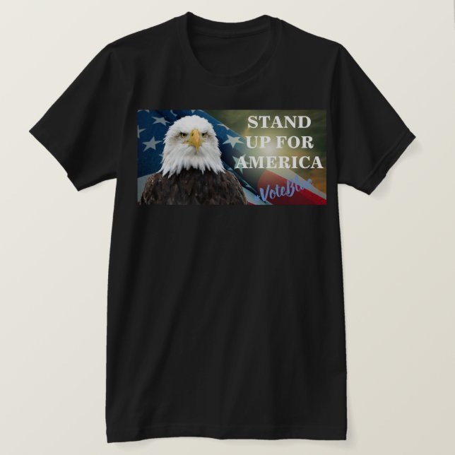 STAND FÜR AMERIKA #VoteBlue T - Shirt (Design vorne)