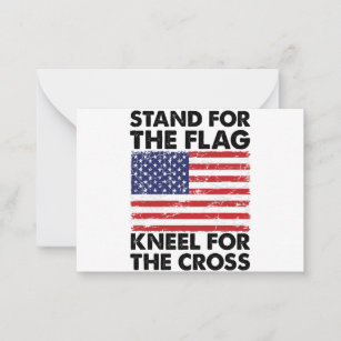 Stand für das Flag Kneel für das Kreuzpatriotisch Mitteilungskarte