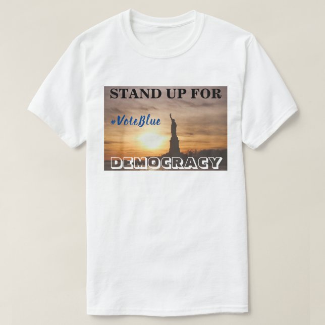 STAND FÜR DEMOKRATIE #VoteBlue-T - Shirt (Design vorne)