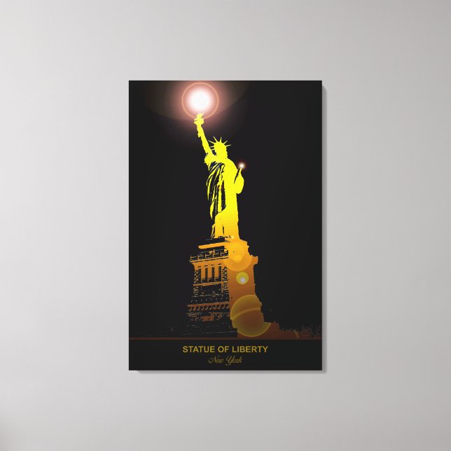 Stand für Freiheit: Freiheitsstatue Canvas Print Leinwanddruck (Vorderseite)