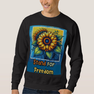 Stand für Freiheit - kühne Sonnenblumen-Hommage Sweatshirt