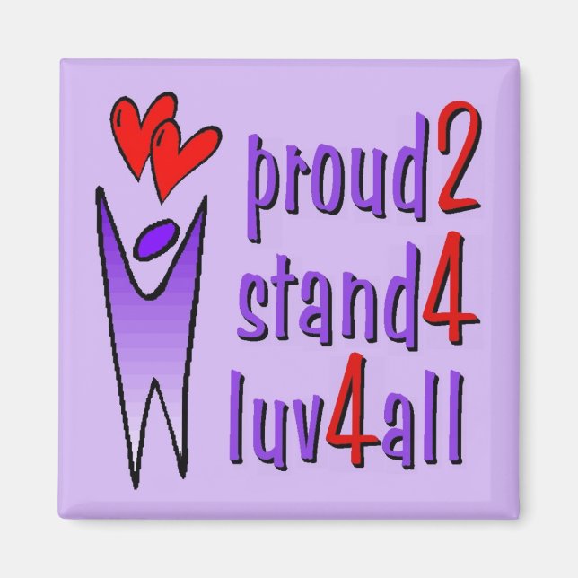 Stand für Liebe Magnet - Lavendel (Vorne)