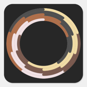 Stand für rassischen Einheits-Aufkleber Quadratischer Aufkleber